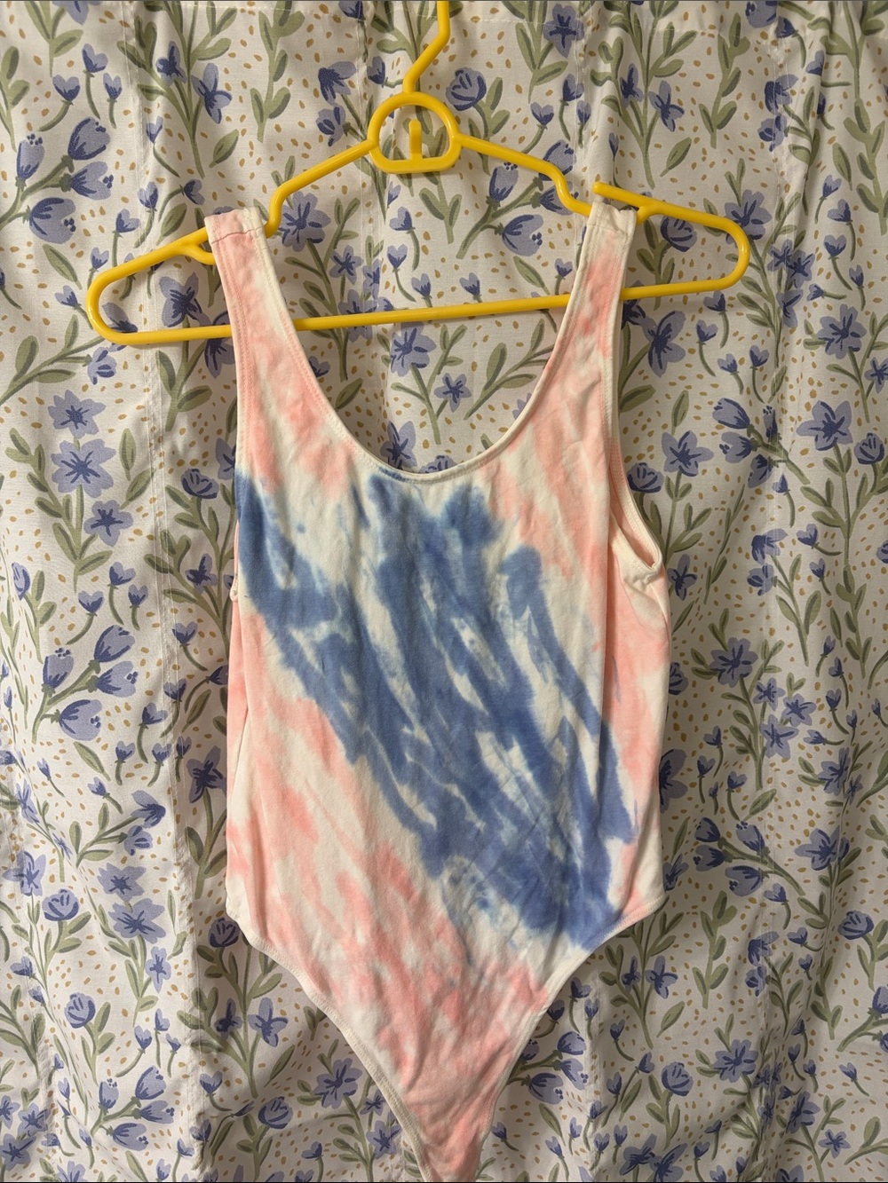 Daydreamer Pink & Blue Tie-Dye Scoop Neck Bodysuit